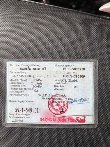 Honda Air Blade 2008 Đỏ Đen Nhật