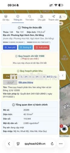 Đất ở hướng Đông Nam, Phan Tòng, Ngũ Hành Sơn