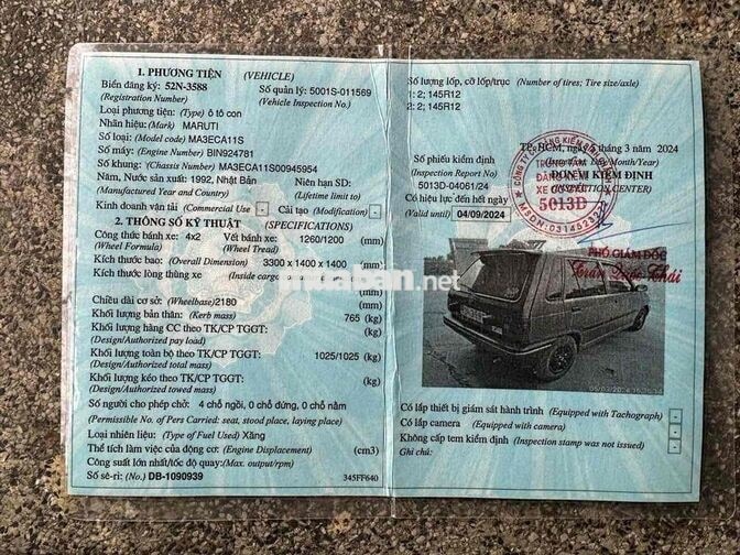 Suzuki Maruti nhập khẩu 1992