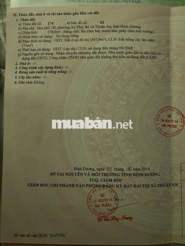 Đất 379 m2, ngang 9,8m. Đ. Phan đình giót, p. An Phú, thuận an. 4,1 tỷ