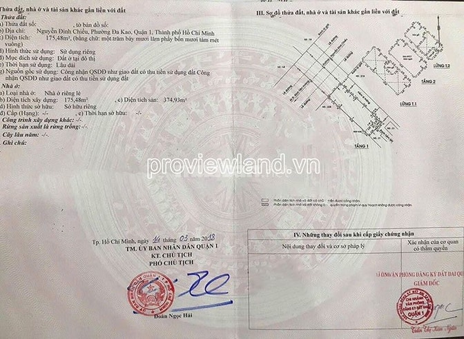 Bán nhà Quận 1, 2MT Nguyễn Đình Chiểu, 175m2, 3 tầng, giá bán 136 tỷ