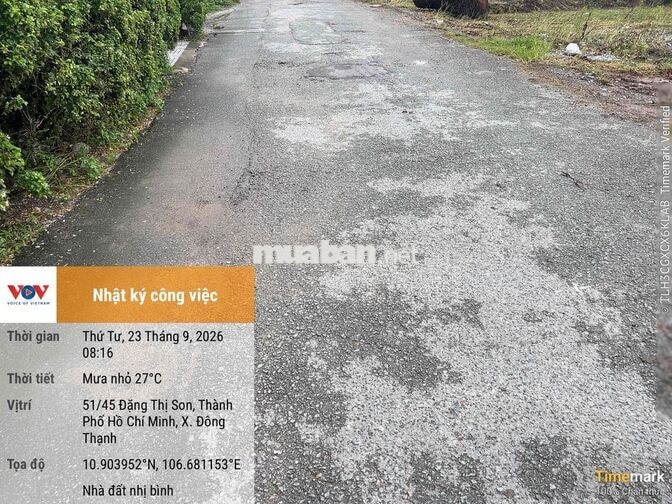 Chủ ngộp cần bán gấp ! Đất Nhị Bình, Hóc Môn. Dt: 5,2×21~108m² full th