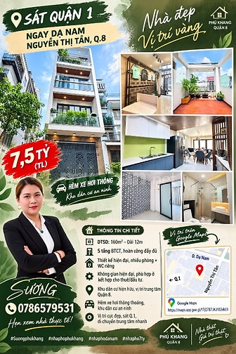  DẠ NAM - NGUYỄN THỊ TẦN, Q.8. DTSD 160M2 