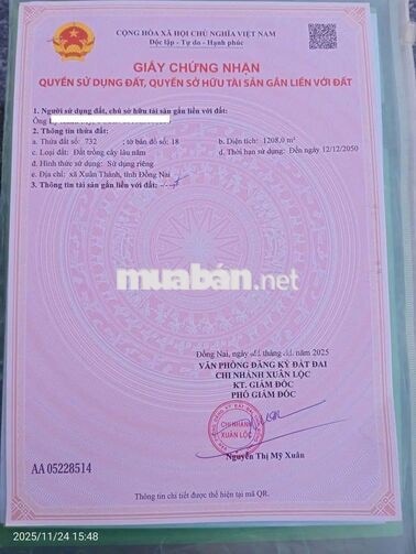 🔥 BÁN ĐẤT MẶT TIỀN TỈNH LỘ 766 – XUÂN THÀNH, XUÂN LỘC, ĐỒNG NAI 2,1TỈ