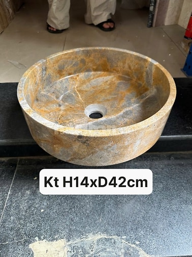 Bồn rửa mặt bằng đá tự nhiên chậu lavabo bằng đá 