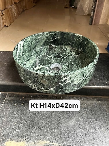 Bồn rửa mặt bằng đá tự nhiên chậu lavabo bằng đá 