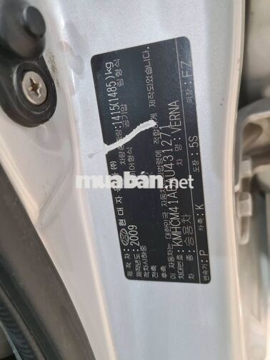 HUYNDAI VERNA 2009 XE NHẬP, TỰ ĐỘNG, ZIN NHIỀU