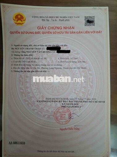 Chính chủ bán đất khu MegaCity