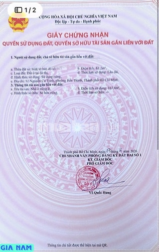 BÁN NHÀ MẶT TIỀN KINH DOANH : 64 NGUYỄN CƯ TRINH - P. BẾN THÀNH - Q. 1
