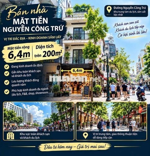 🏡 CHÍNH CHỦ BÁN NHÀ MẶT TIỀN NGUYỄN CÔNG TRỨ – QUỸ ĐẤT TRÊN 200M²