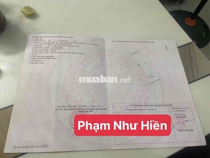Đất TĐC Ngũ Hành Sơn giá sụp hầm