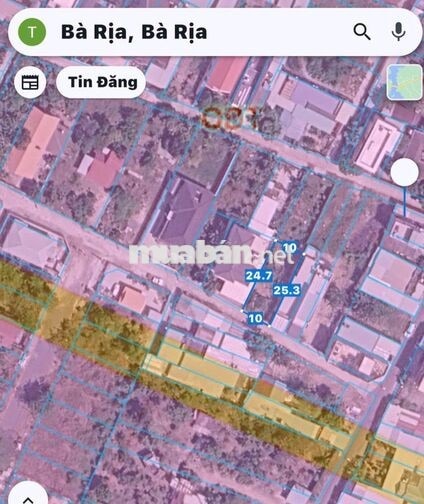 CHÍNH CHỦ BÁN ĐẤT Ở, 250M², 10M × 25M, KẾ CÔNG VIÊN BÀ RỊA
