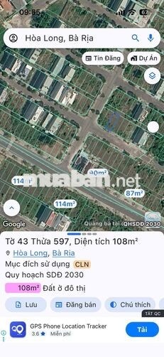 CHÍNH CHỦ, KDC GÒ CÁT, BÀ RỊA  6M × 18M + 3M TH, 108M2, GIÁ 2,35 TỶ