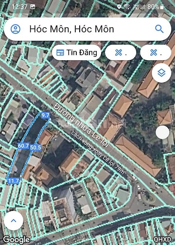Chính chủ bán gấp lô đất thổ cư MT đường Lê lợi gần công an Hóc Môn