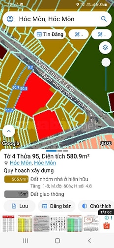Chính chủ bán gấp lô đất thổ cư MT đường Lê lợi gần công an Hóc Môn