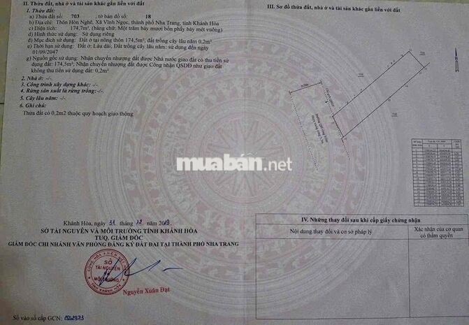 Bán Đất Full Thổ Cư 174m2 Hẻm Oto Mai Thị Dõng - P. Tây Nha Trang