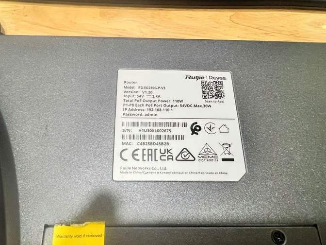 Cân bằng tải Router Ruijie Reyee còn BH 08.2028