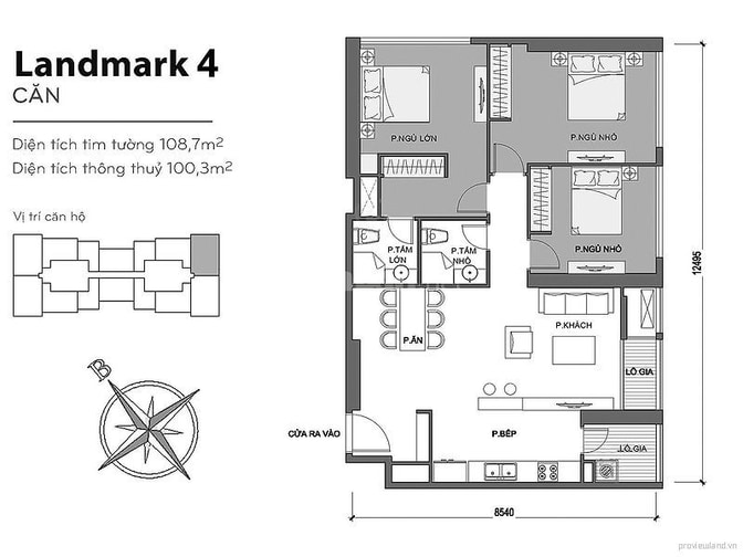 Căn hộ bán Vinhomes Central Park 3 phòng ngủ tầng cao view LM81 108m2