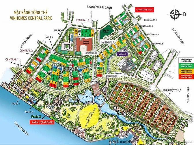 Căn hộ bán Vinhomes Central Park 3 phòng ngủ tầng cao view LM81 108m2