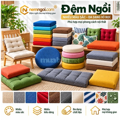 đệm ngồi lót ghế gỗ sofa cao cấp