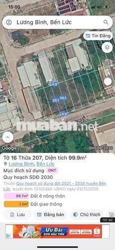 ĐẤT NỀN SẴN SỔ LONG BÌNH, BẾN LỨC