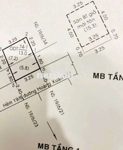 (hh40tr) Nhà 3 tầng ngay Lạc Long Quân Âu Cơ 