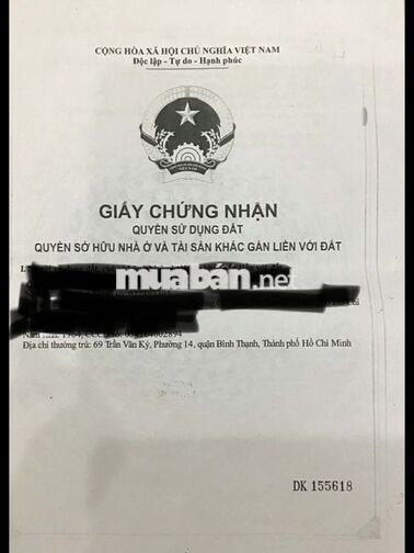Chính chủ bán nhà mặt tiền đường Trần Văn Kỷ, Bình Thạnh