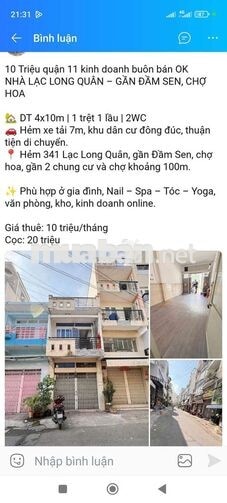 mặt tiền khu vực sầm uất kd mọi nghành nghề 341