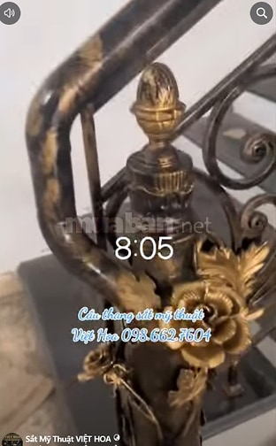 Cầu thang sắt mỹ thuật đẹp Ninh Bình
