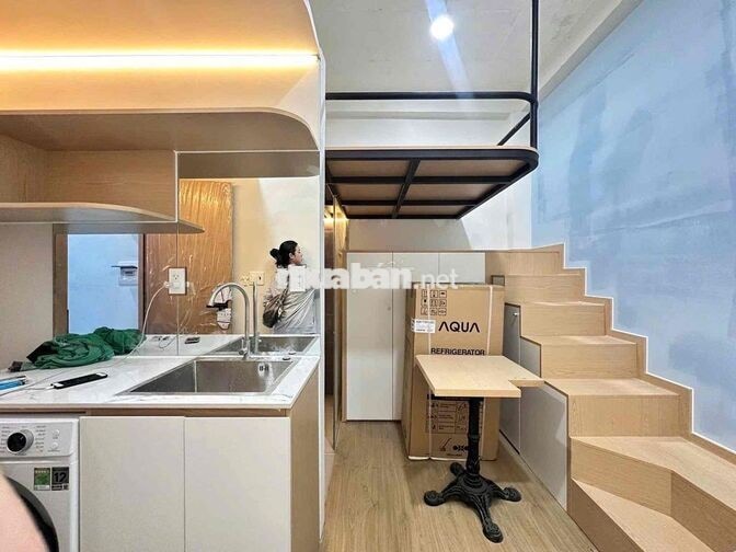 Cho thuê hệ thống duplex gác ban công máy giặt full nt Lý Thái Tổ q10