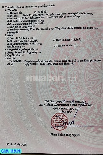 BÁN NHÀ GÓC 2 MẶT TIỀN : ĐƯỜNG ĐINH BỘ LĨNH VÀ CHU VĂN AN - P. 26 -BT