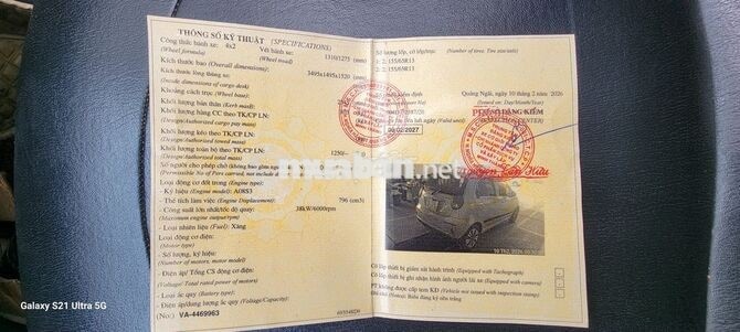Chevrolet Spark 2009 Vàng Xăng 0.8L
