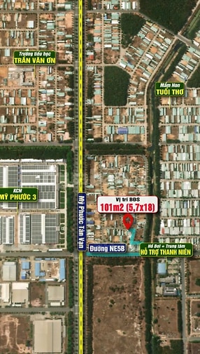 CHÍNH CHỦ CẦN BÁN GẤP ĐẤT 101,4M NGANG 5,7M, KẾ BÊN KCN HIỆN HỮU,