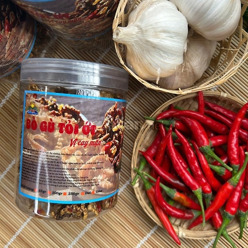 Bò Gù Tỏi Ớt vị cay mặn xuất hóa đơn đầy đủ ạ
