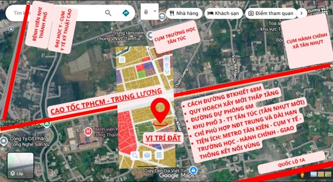 Cần sang nhượng 1.173 m2 có sẵn đất ở đô thị tại trung tâm Tân Nhựt
