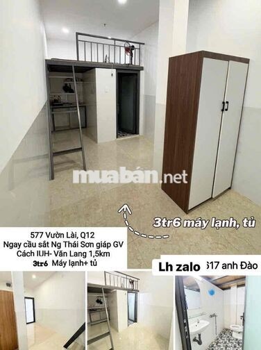 Phòng ở Vườn Lài cách IUH- Văn Lang 1,5km 3tr6-5tr1 cửa sổ - ban công
