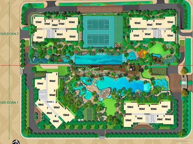 Căn hộ bán Estella Heights tầng cao view đẹp 3 phòng ngủ 125m2