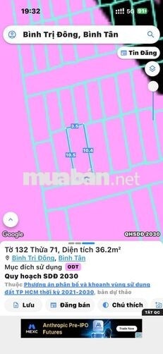 Bán gấp Nhà Chiến Lược BTân 37m2 2 Tầng hẻm xe hơi thông nhỉnh 2 tỷ