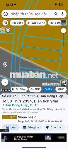Mặt Tiền đường Trần Thị Xanh SHR DT 93,9m2