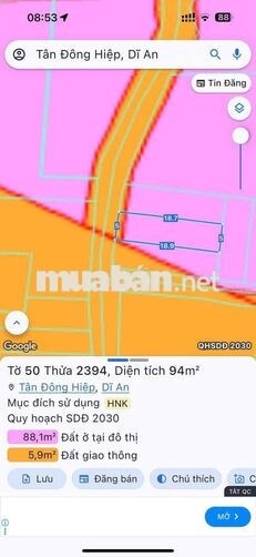 Mặt Tiền đường Trần Thị Xanh SHR DT 93,9m2