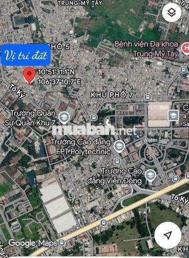 Đất 4x20m, Shr, Hẻm 4m ngay Chơ Tân Chánh Hiệp Q12 Cách Tô Ký 100m.
