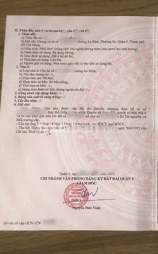 Chung cư An Bình P.An Đông 90,4m2 SHR 6PN đang cho thuê TN 16tr/tháng