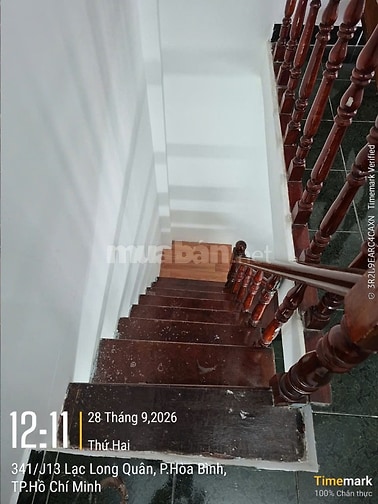 BÁN NHÀ LẠC LONG QUÂN, Quận 11, 3x6m, 3 lầu BTCT, 3 PN, 3 WC
