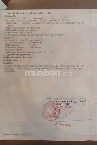 CC D2 Phú Lợi P7 Q8- Căn góc 2PN 3 ban công 75,9m2 SHR , lầu 1 