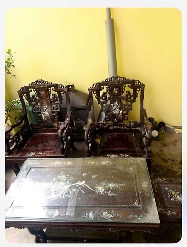 Bán bộ bàn ghế gỗ trắc khảm trai