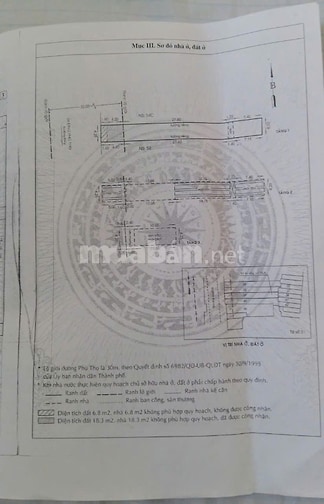 Chính chủ bán nhà mặt tiền số 54A Phú Thọ, P2, Q.11, Tp