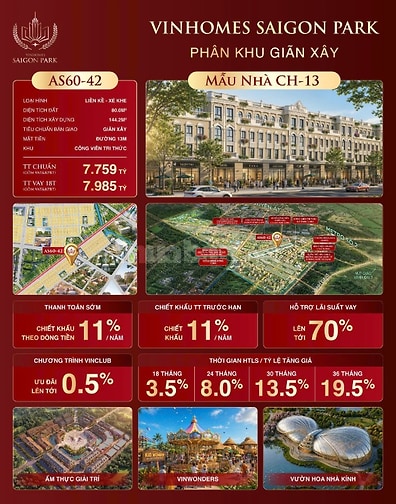 HOT DEAL VINHOMES HÓC MÔN , NHÀ PHỐ CHỈ TỪ 5 TỶ!