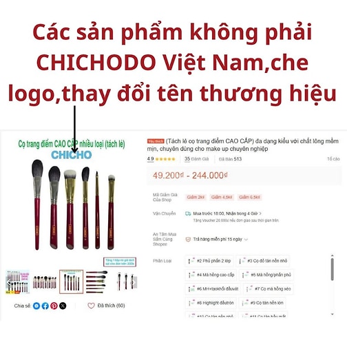 CHICHODO Việt Nam Thương Hiệu Cọ Trang Điểm Được Đăng Ký Và Bảo Hộ T