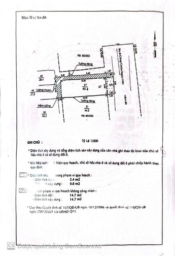 Chính Chủ Cần Bán Gấp Nhà Hẻm 80/ Lãnh Binh Thăng P. Phú Thọ.
