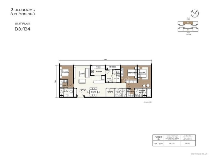Bán Căn hộ The Vista tầng cao 3 phòng ngủ view đẹp 150m2
